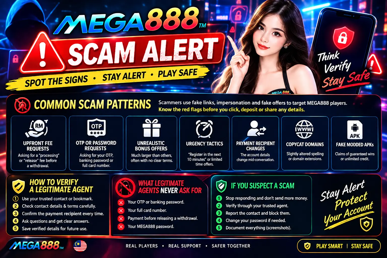Stay alert to MEGA888 scams