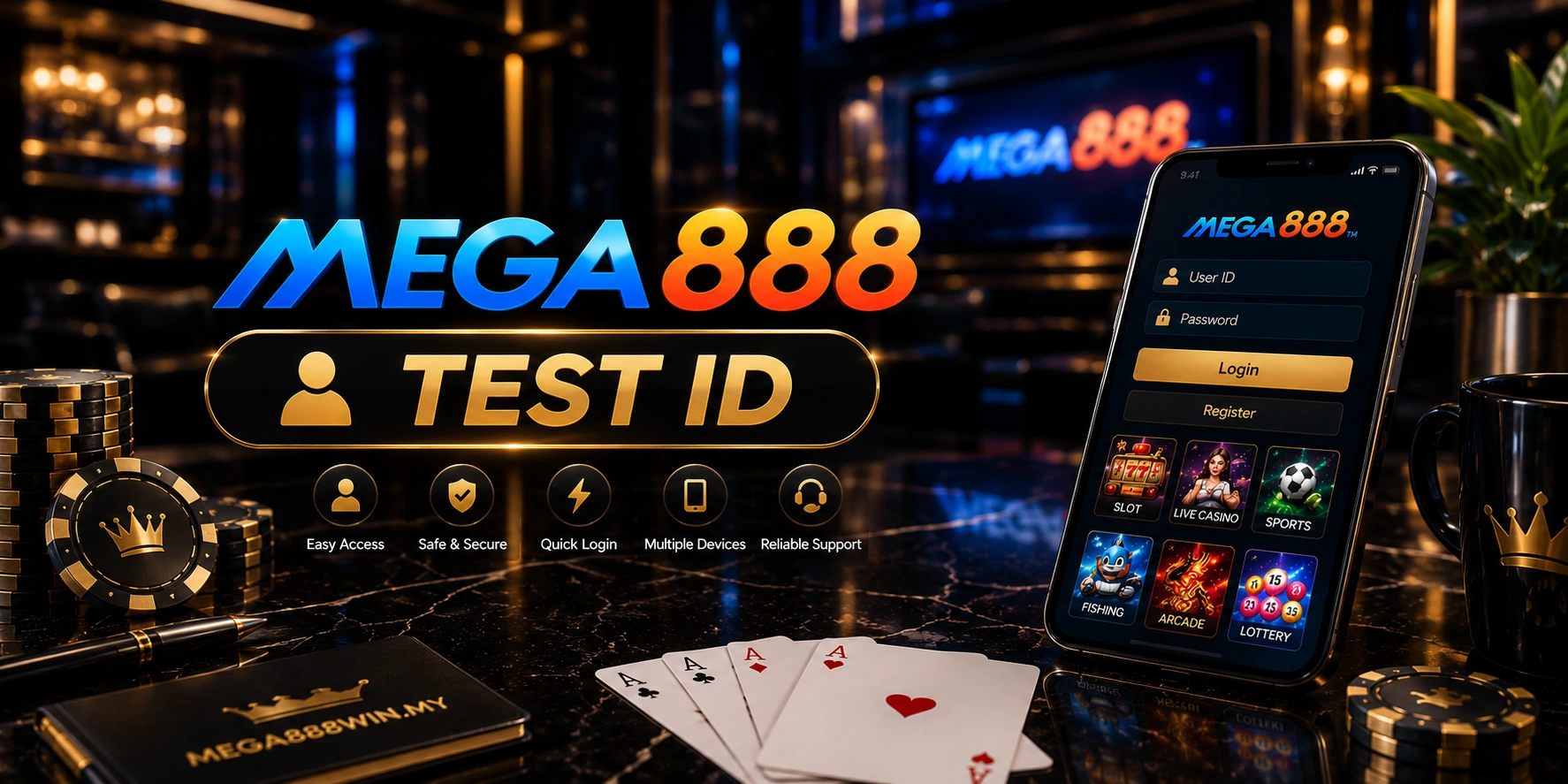 MEGA888 Test ID access guide